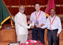 Books on Bangabandhu, family members handed over to President