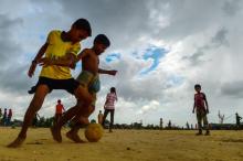 World Cup fever still raging in Rohingya camps